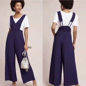 Dark Purple Maeve by Anthropologie Overall Jumpsuit